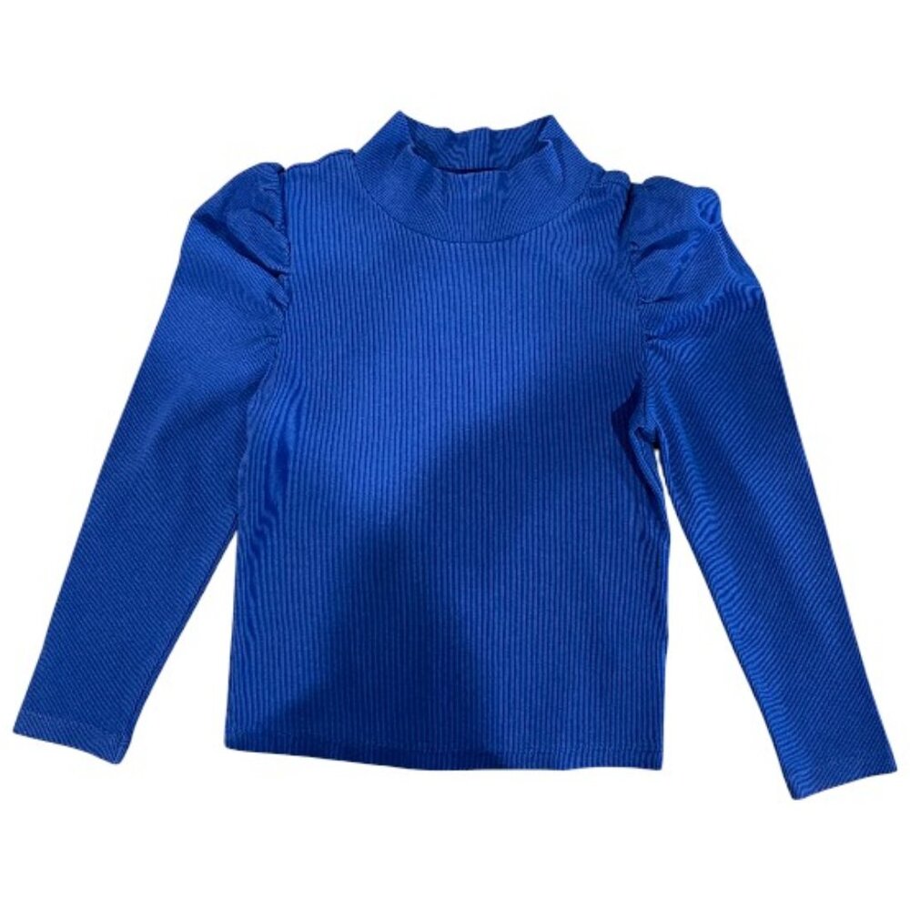 GAP Girls Toddler Puff Sleeve Turtleneck Size: 5T Color: Blue